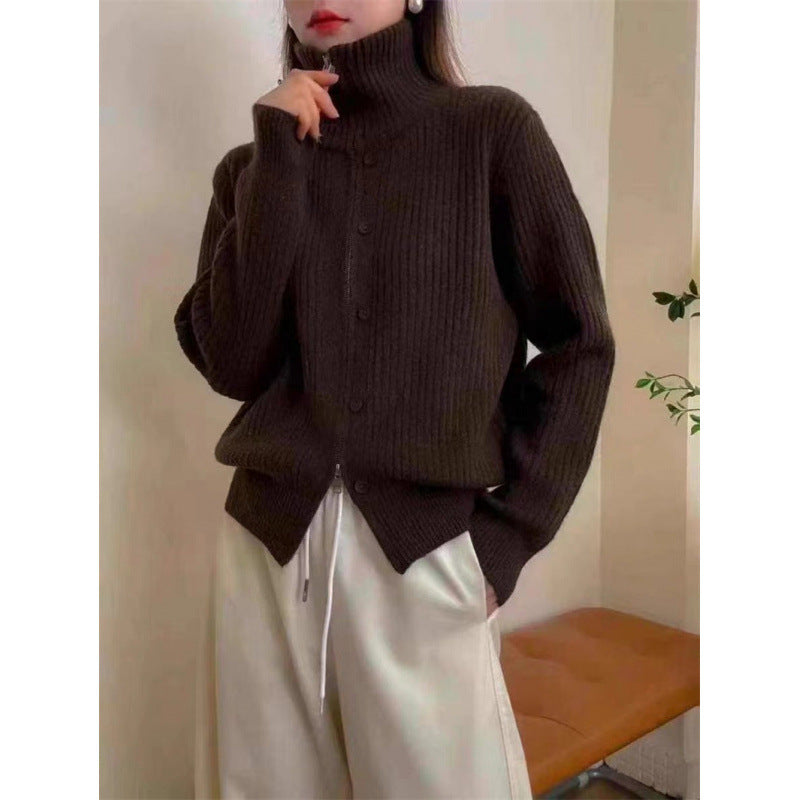 Damen Rippstrickpullover Elegantes Design Eveloria