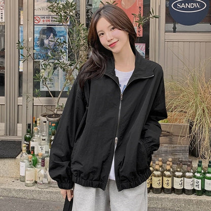 Damen Sportjacke Leichtes Material Elastische Bündchen Eveloria - Eveloria
