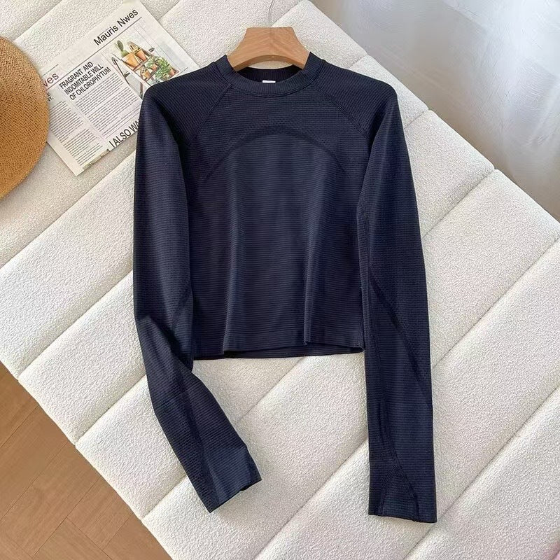 Damen Sport Langarmshirt Atmungsaktives Material Eveloria