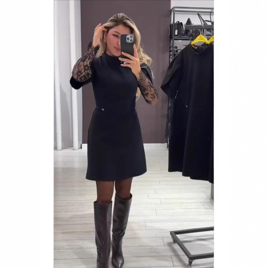 Damen Kleid Spitze Figurbetont Eveloria