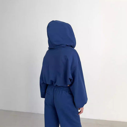 Damen Hoodie und Jogginghose Eveloria Baumwolle Bequem