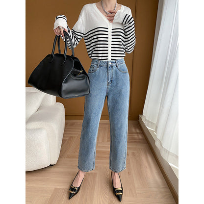 Damen High-Waist Jeans Lässig Vintage-Style Eveloria