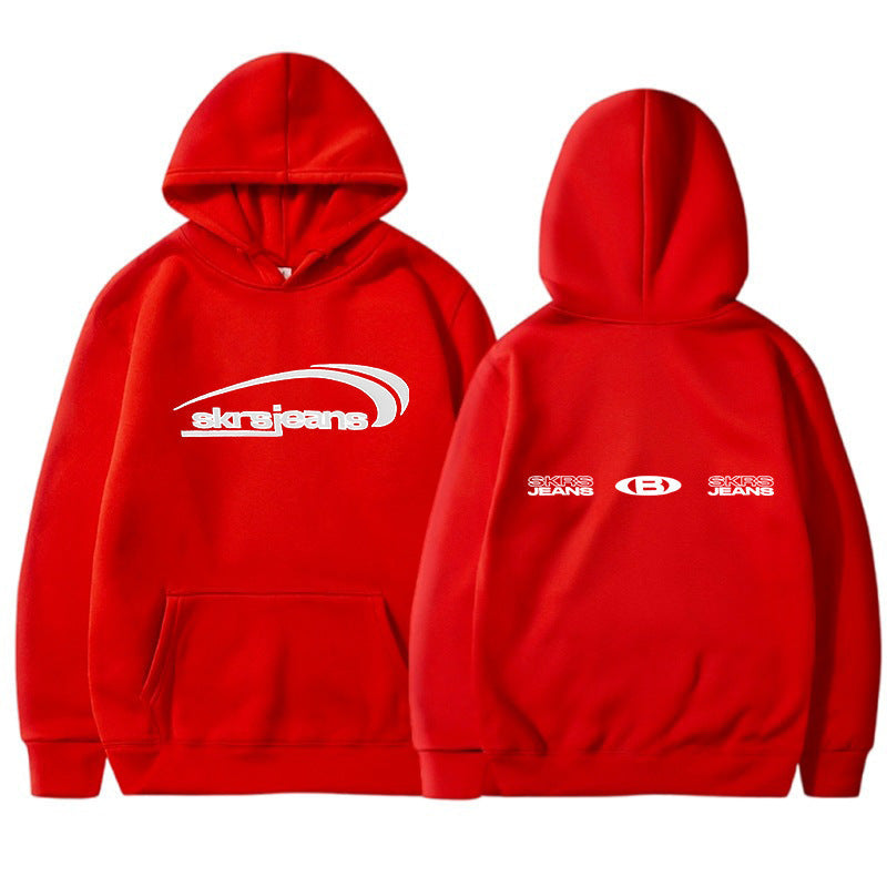 Damen Kapuzensweater Modernes Logo-Design Kängurutaschen