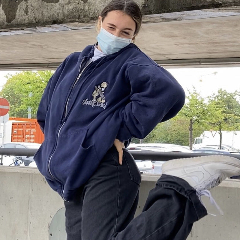 Damen Kapuzenjacke Gestickt Eveloria