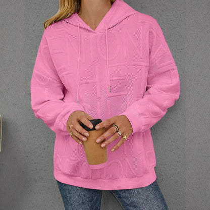 Damen Oversize Kapuzenpullover Strukturiertes Design Eveloria