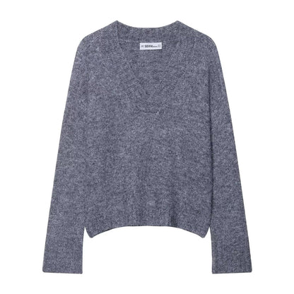 Damen Pullover V-Ausschnitt Eveloria
