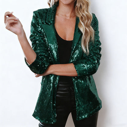 Damen Glitzer Blazer Eveloria wird zu: Eveloria Damen Glitzerjacke