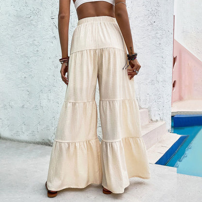 Damen Palazzo-Hose Weit Elastischer Bund Eveloria