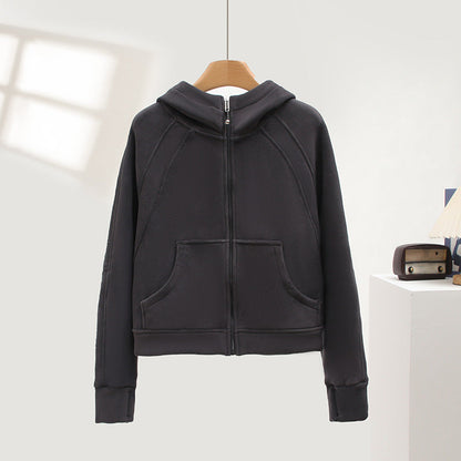 Damen Sportlicher Zip-Hoodie Kuscheliges Innenfutter Eveloria