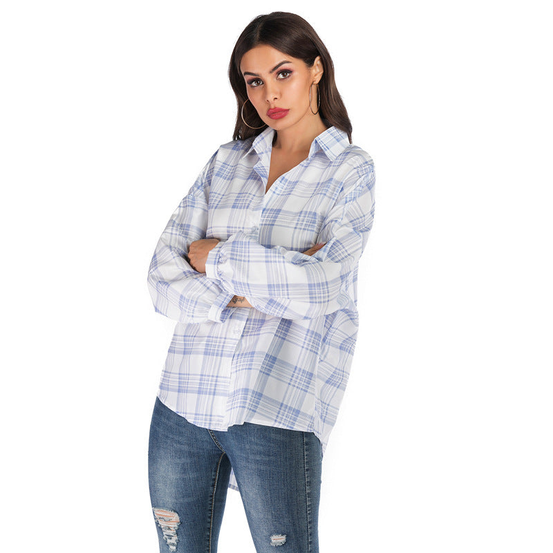 Damen Karobluse Übergroß Eveloria - Eveloria