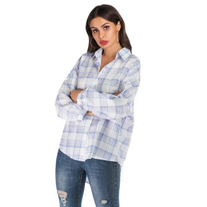 Damen Karobluse Übergroß Eveloria - Eveloria