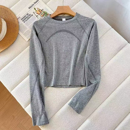 Damen Sport Langarmshirt Atmungsaktives Material Eveloria