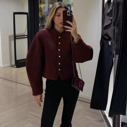 Damen Kurzjacke modisch mit Knopfleiste Eveloria