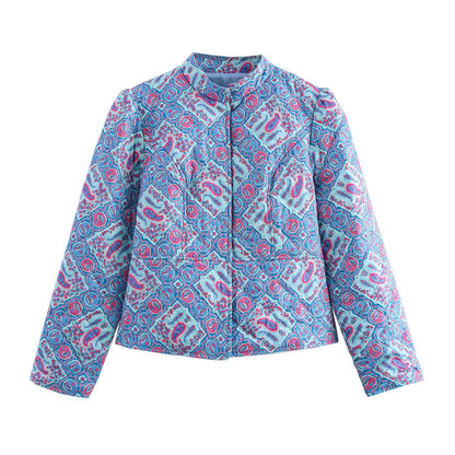 Damen Steppjacke Musterdruck Eveloria