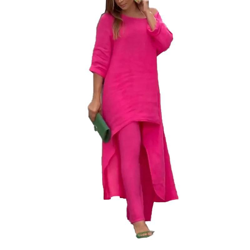Damen Kaftan Zweiteiler Asymmetrisch Luftig Eveloria