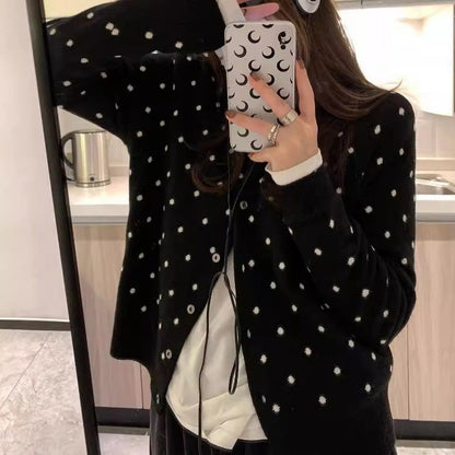 Damen Strickcardigan mit Punkten Eveloria