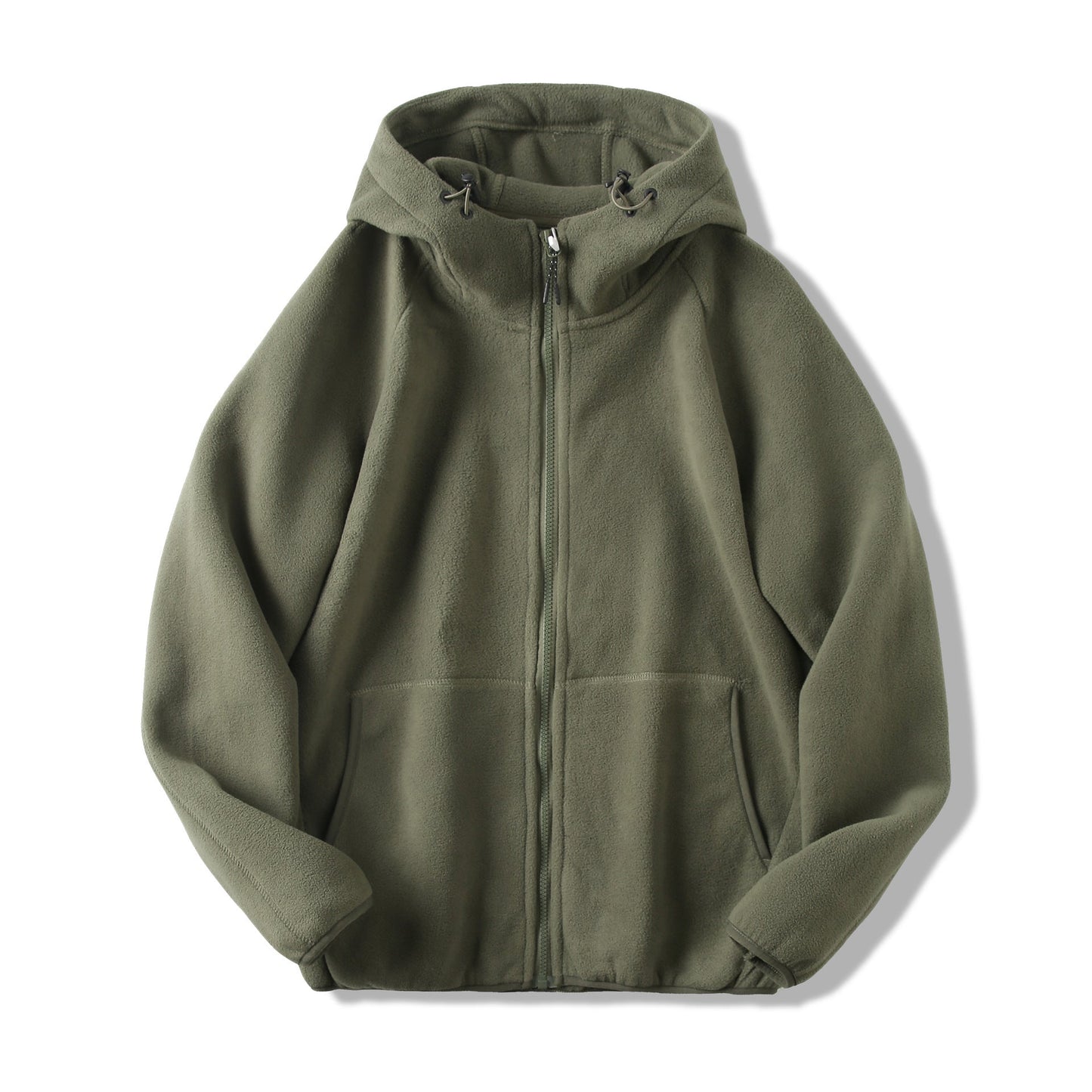 Damen Fleecejacke mit Kapuze und Taschen Eveloria