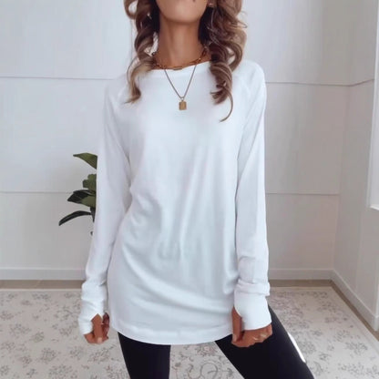 Damen Longsleeve-Oberteil aus Baumwolle Eveloria - Eveloria