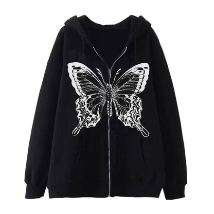Damen Hoodie Schmetterlingsmotiv Eveloria