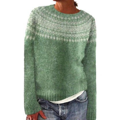 Damen Strickpullover Weich Schneeflocken-Design