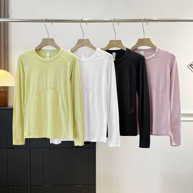 Damen Langarm-Sportoberteil Atmungsaktives Material - Eveloria