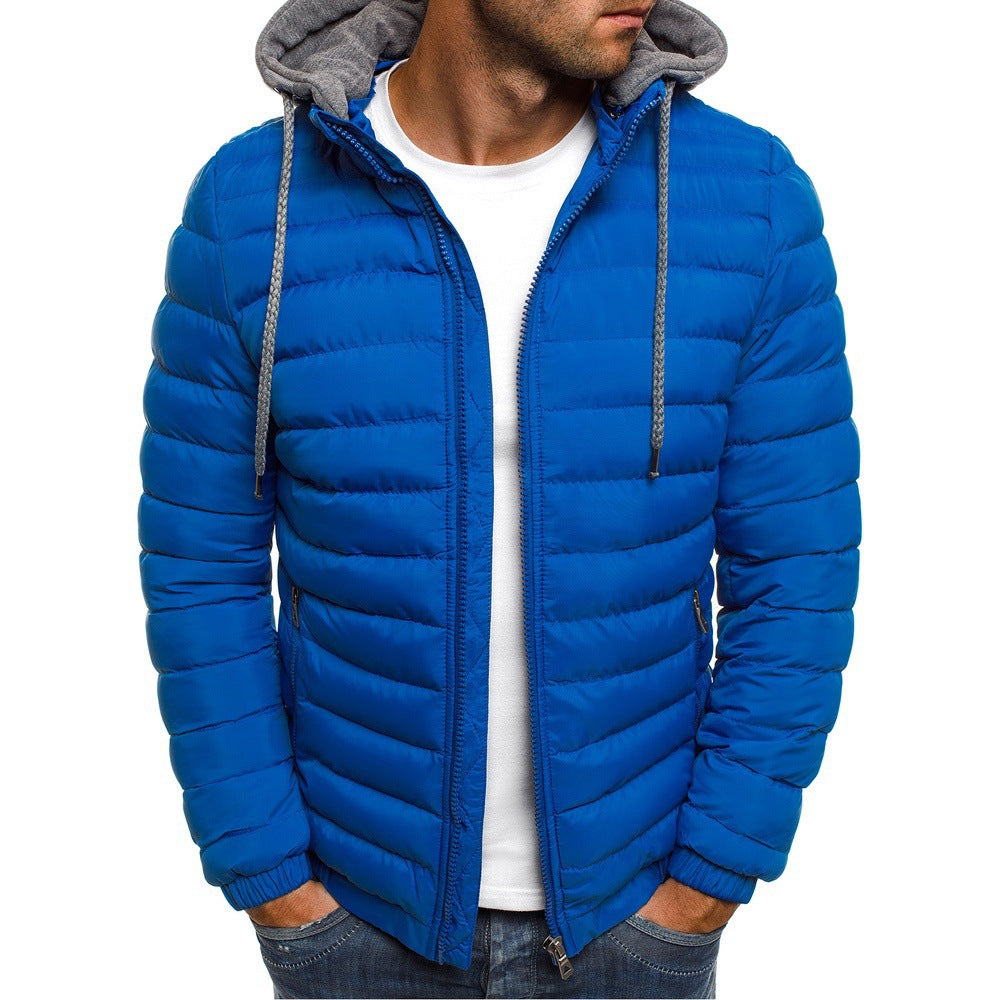 Herren Übergangsjacke Gesteppt Kapuze Sportlich Eveloria