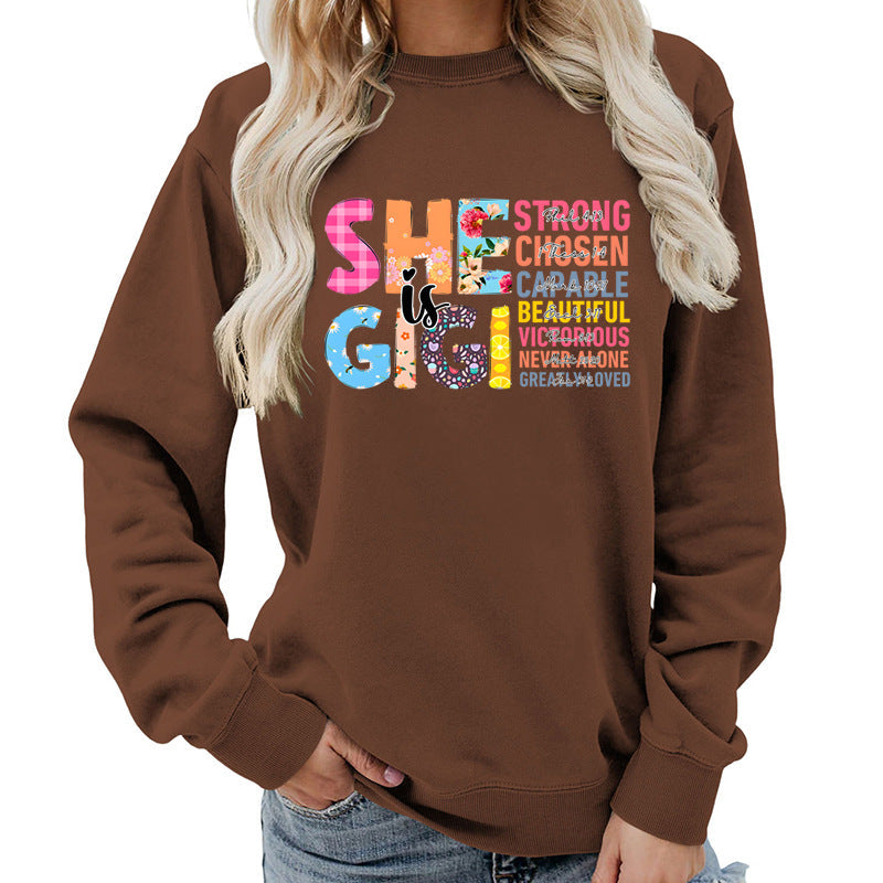 Damen Sweatshirt Inspirierendes Text-Design Eveloria