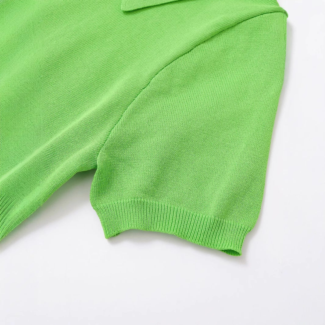 Damen Poloshirt Kurzärmelig Klassische Knöpfe Eveloria