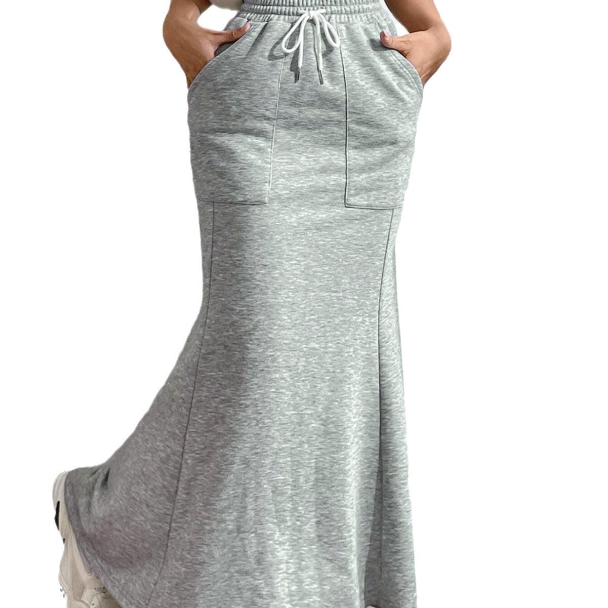 Damen Maxi-Rock Sweat Elastischer Bund Bequem