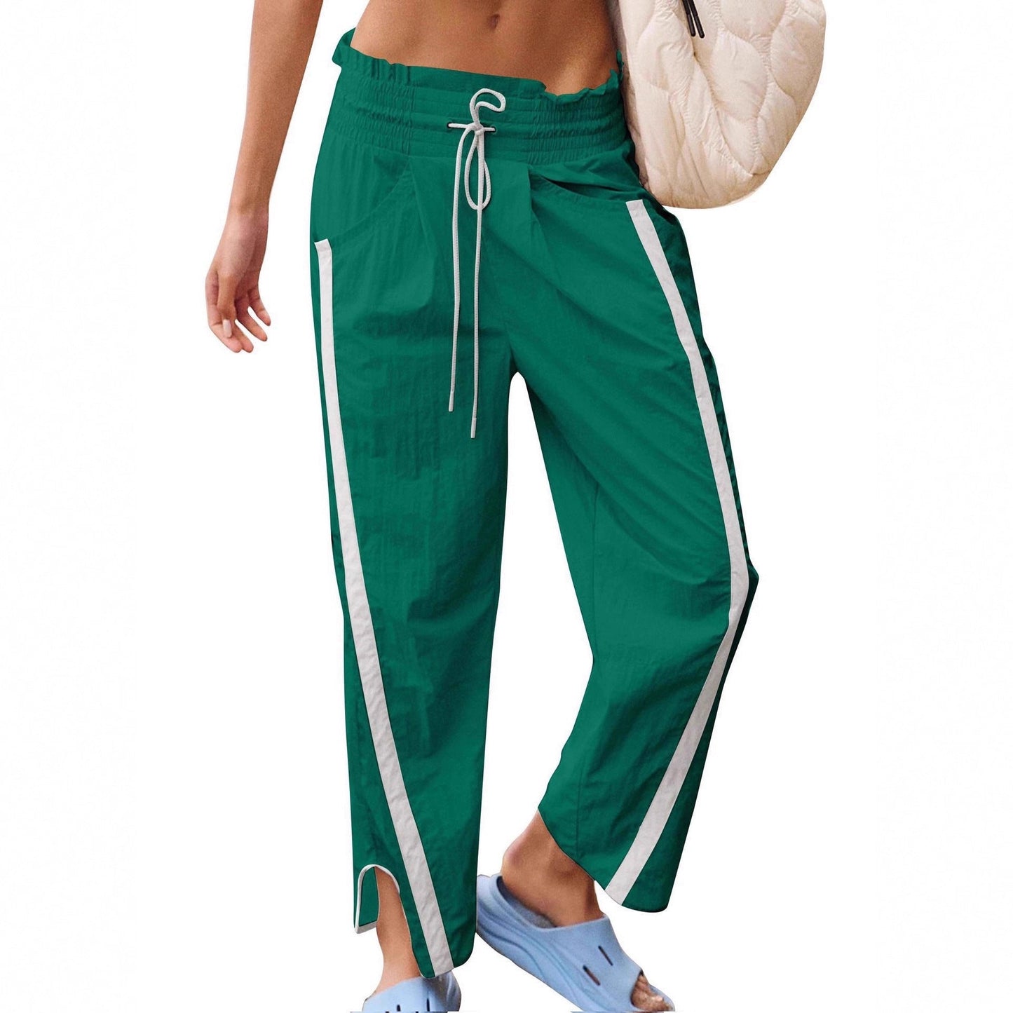 Damen Sportliche Freizeithosen Eveloria Stretchhose Schwarz - Eveloria