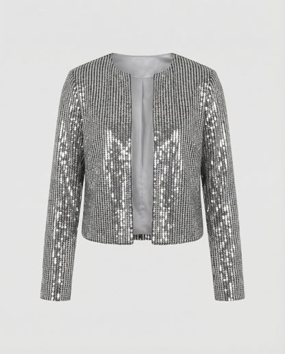 Damen Strickjacke Glitzer Effekt Eveloria