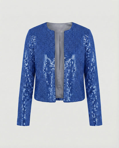 Damen Strickjacke Glitzer Effekt Eveloria