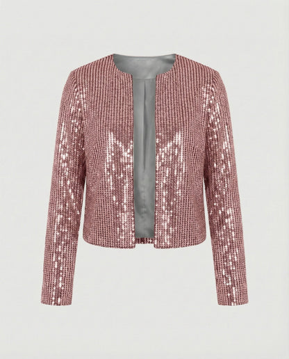 Damen Strickjacke Glitzer Effekt Eveloria