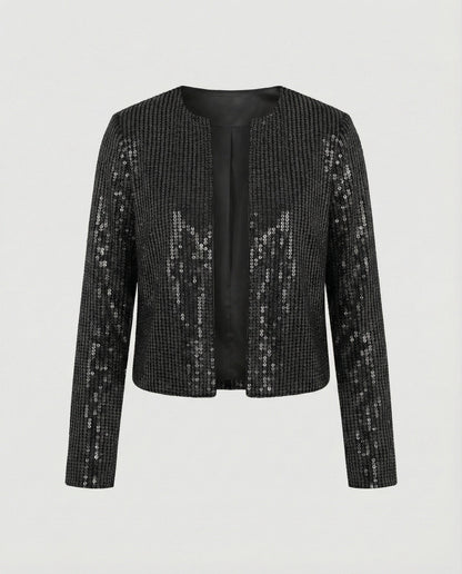 Damen Strickjacke Glitzer Effekt Eveloria