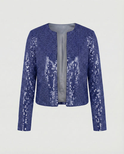Damen Strickjacke Glitzer Effekt Eveloria
