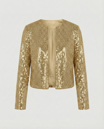 Damen Strickjacke Glitzer Effekt Eveloria