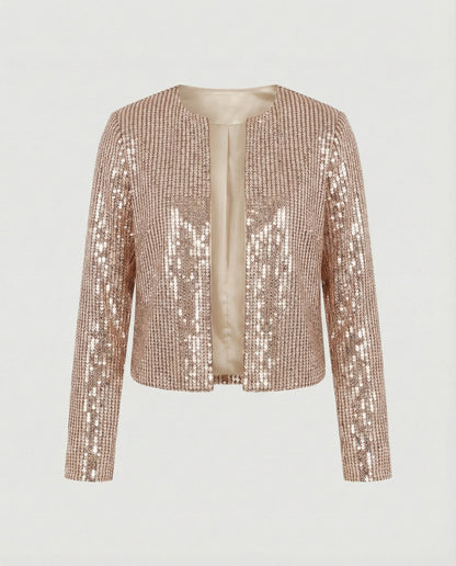 Damen Strickjacke Glitzer Effekt Eveloria