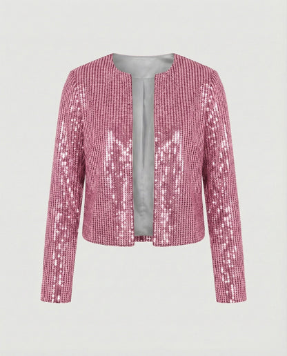 Damen Strickjacke Glitzer Effekt Eveloria