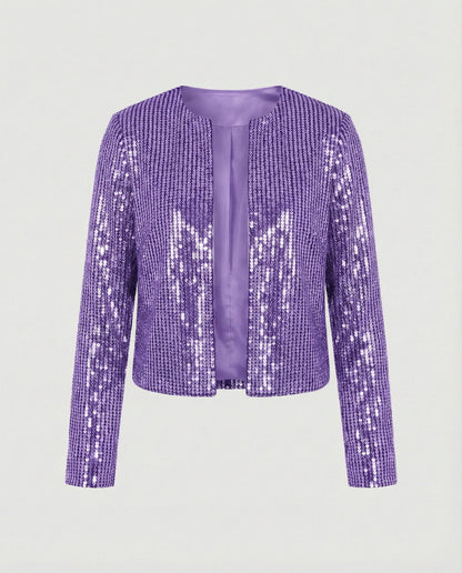 Damen Strickjacke Glitzer Effekt Eveloria