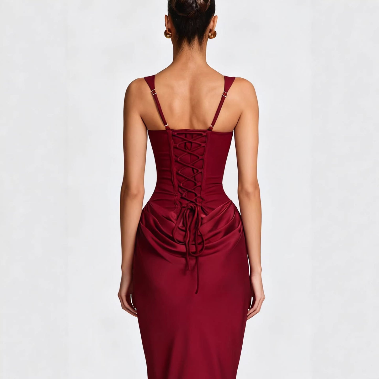 Damen Abendkleid Figurbetont Satin