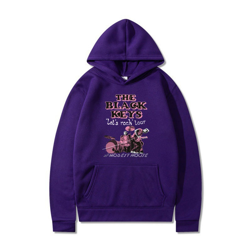 Damen Kapuzenpullover Rockband-Design Komfort-Passform