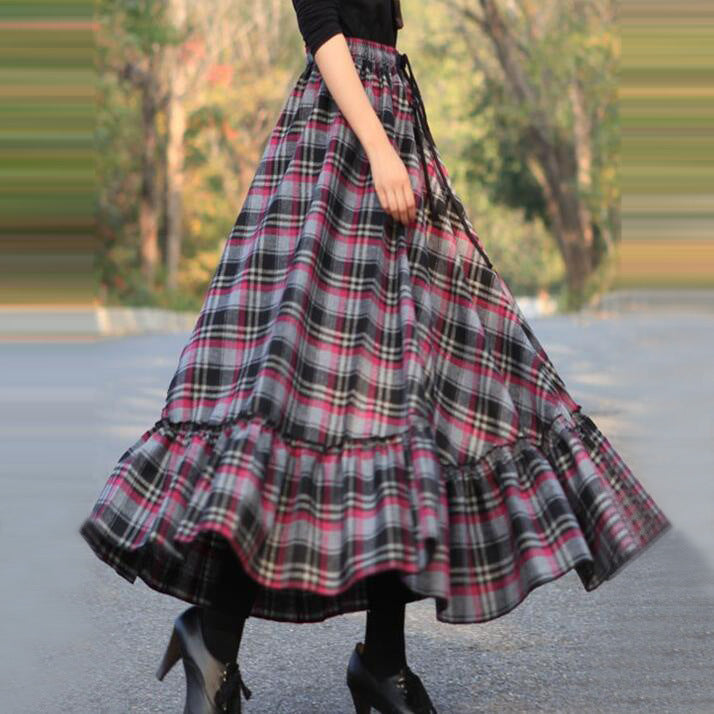 Damen Maxi-Rock Viskose-Mix Elegant Eveloria