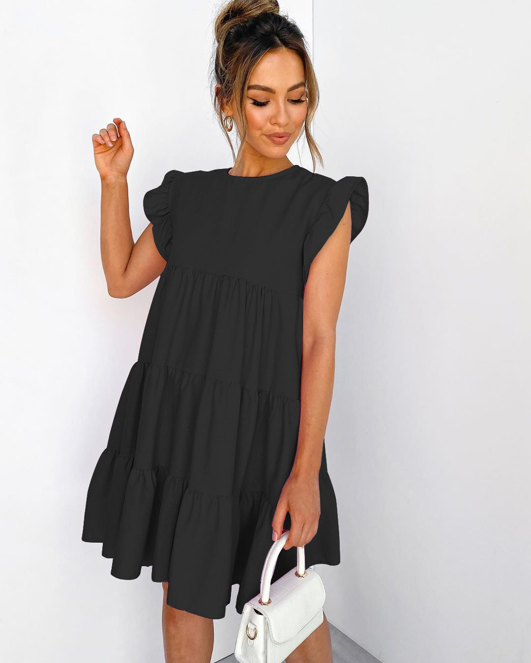 Damen Freizeitkleid Eveloria Baumwolle Sommerfarben
