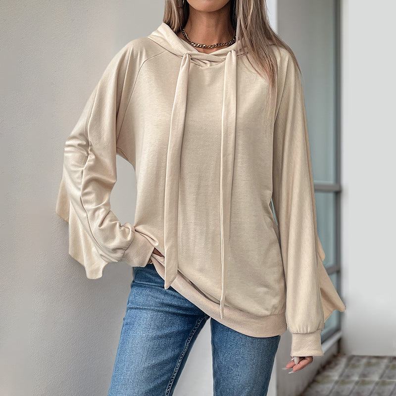 Damen Kapuzenpullover Lässig Schlitzdesign Elegante Optik - Eveloria