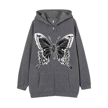 Damen Hoodie Schmetterlingsmotiv Eveloria