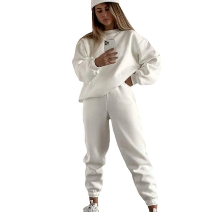 Damen Sweatshirt Jogginghose Set Weich Größe mit Gummizug
