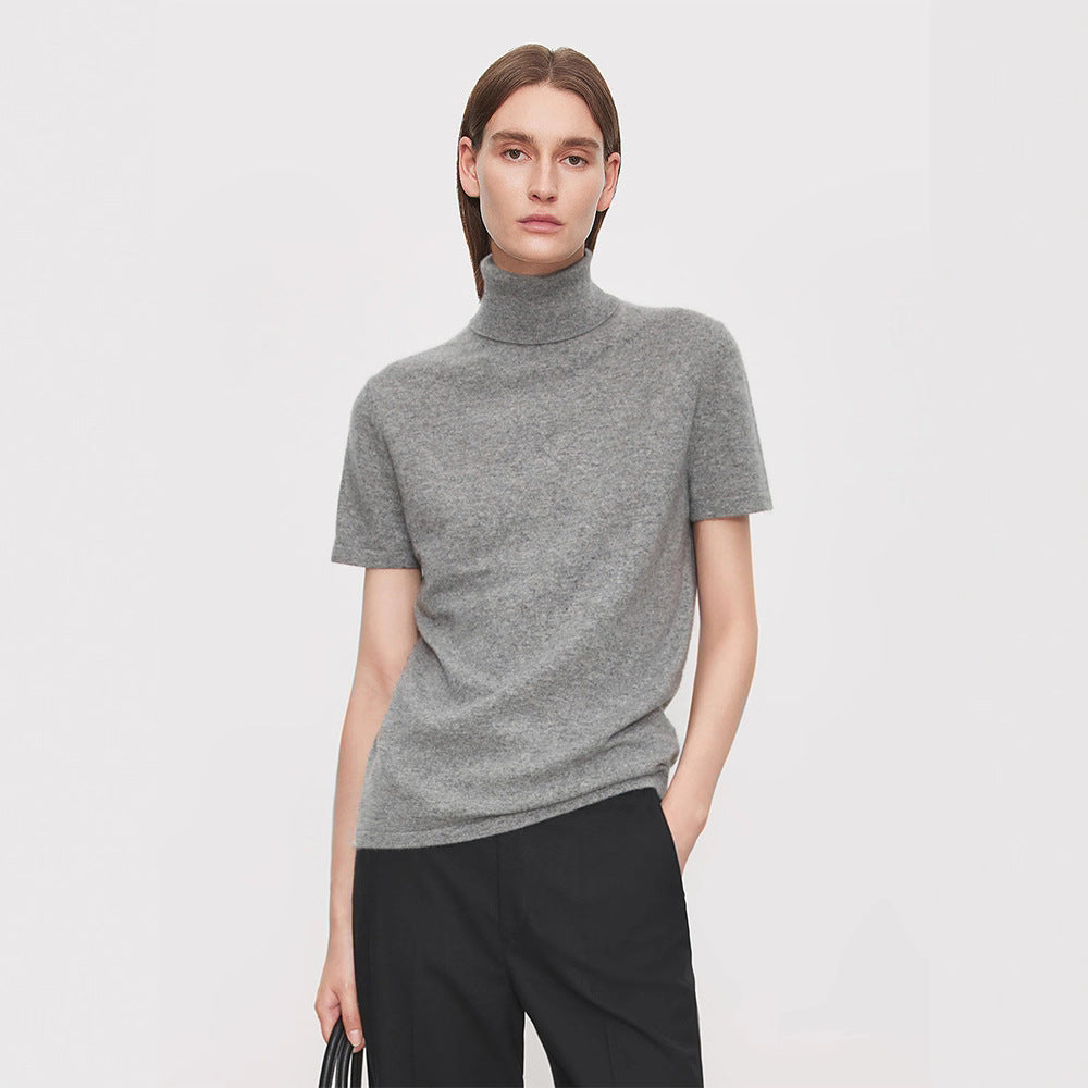 Damen T-Shirt Stehkragen Bequem Eveloria - Eveloria