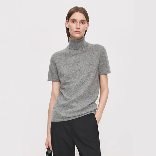 Damen T-Shirt Stehkragen Bequem Eveloria - Eveloria
