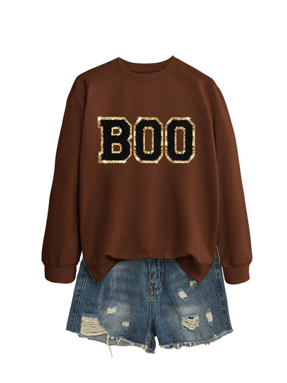 Damen Sweatshirt Glitzer Aufdruck Eveloria