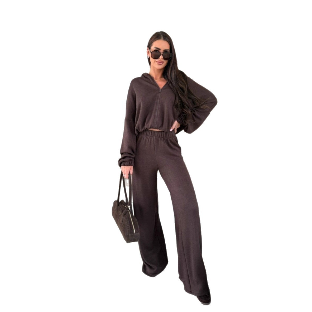 Damen Pyjama-Anzug Langbein Kapuze Eveloria